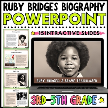 Preview of Ruby Bridges Biography | Black History Month PowerPoint 3rd 4th 5th Grade