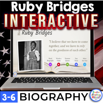 Preview of Ruby Bridges Biography Interactive Activity - Learning About Black History