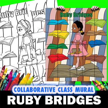 Preview of Ruby Bridges Women's History Month Collaborative Group Mural Project Lesson