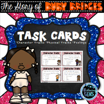 Preview of The Story of Ruby Bridges Character Trait Task Cards - Black History Month