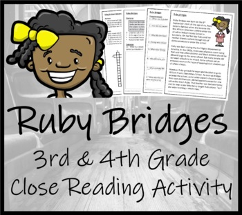 Preview of Ruby Bridges Close Reading Comprehension Activity | 3rd Grade & 4th Grade