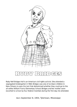 Preview of Ruby Bridges Coloring