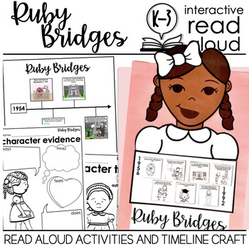 Preview of Ruby Bridges Craft + Interactive Read Aloud | Black History | Women's History