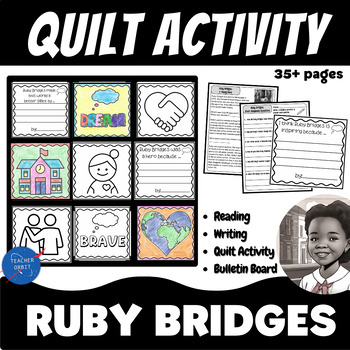 Preview of Ruby Bridges Create Collaboration Quilt |  Black History Month Activity Reading