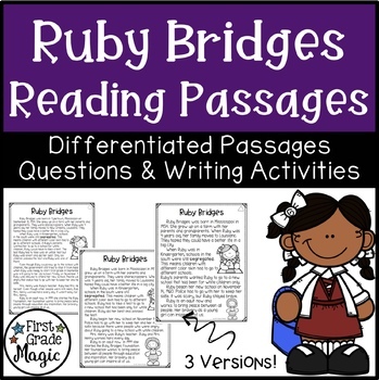 Preview of Ruby Bridges Differentiated Comprehension Passages