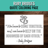 Ruby Bridges Inspirational Quote Coloring Page | Black His