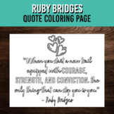 Ruby Bridges Inspirational Quote Coloring Page | Black His