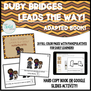 Preview of Ruby Bridges Leads the Way! Adapted Book for Special Ed / Black History Month