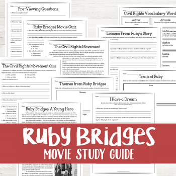 Preview of Ruby Bridges Movie Guide and Activities
