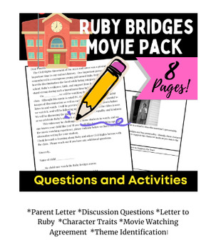 Preview of Ruby Bridges Movie Resources