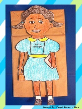 Preview of Ruby Bridges Paper Bag Puppet