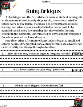 Preview of Ruby Bridges Passage