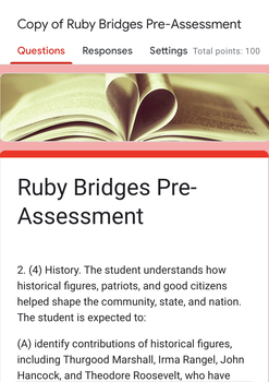 Preview of Ruby Bridges Pre-assessment 