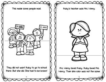 Ruby Bridges Reader {Black History} First Grade & Kindergarten Social Studies