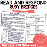 Ruby Bridges Reading Comprehension Questions History Cente