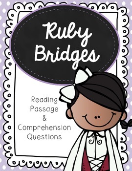 Preview of Ruby Bridges Reading Passage and Comprehension Questions