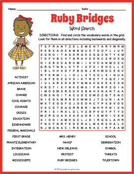 Ruby Bridges Worksheet Teachers Pay Teachers