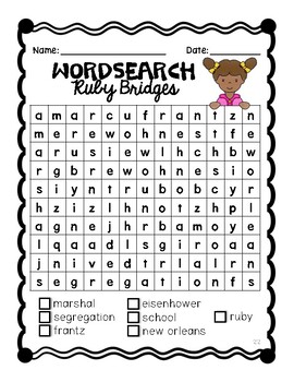 Free Ruby Bridges Worksheets Teaching Resources Tpt