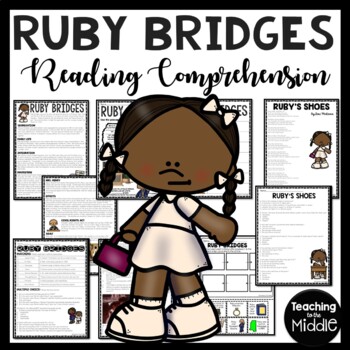 Preview of Ruby Bridges Biography Reading Comprehension Worksheet Civil Rights Movement