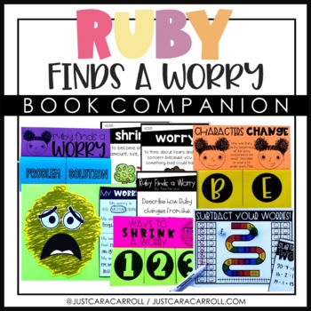 Preview of Ruby Finds a Worry Book Companion | Distance Learning