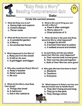 Legend of Rock Paper Scissors Book Study, Comprehension, Quiz, Bookmarks