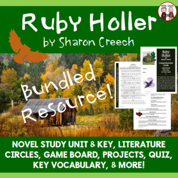 Preview of Ruby Holler Novel Study Unit Bundle