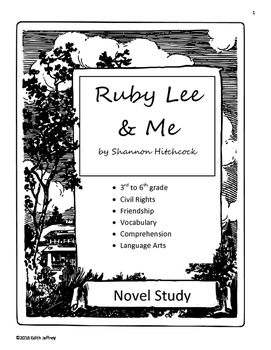 Preview of Ruby Lee & Me Novel Unit