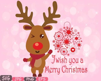 Download Rudolf Merry Christmas Reindeer Deer Clipart Santa Red Nose Deer Holiday 493s