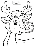 Rudolph the Reds Nose Coloring Math