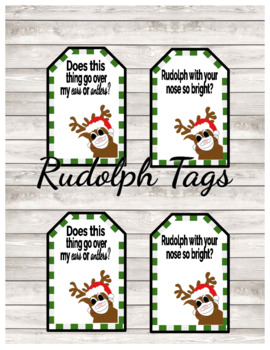 Rudolph Gift Tags by Black Girl in the Library | TPT