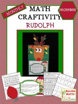 Preview of Rudolph Math Craftivity - December CCA