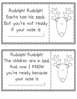 Rudolph! Rudolph! Rhyming Book by Kelly Witt | TPT