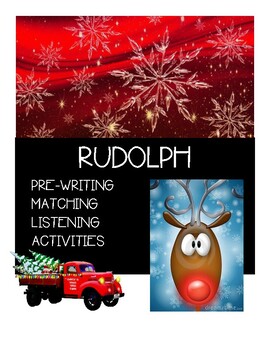 Preview of Rudolph: Song Lyrics, Activities, and Christmas Holiday Cue Cards