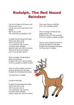Rudolph, The Red Nosed Reindeer by Ervin Sawayn | TPT