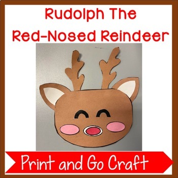 Rudolph the Red-Nosed Reindeer Craft by Allyson | TPT