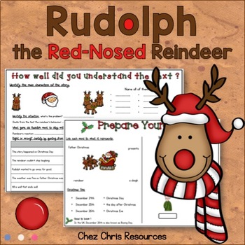 Rudolph The Red Nosed Reindeer Lyrics Worksheets Teaching