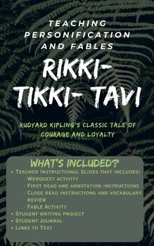 Preview of Rudyard Kipling's Classic Fable: Rikki-Tikki- Tavi - StudySync Compatible