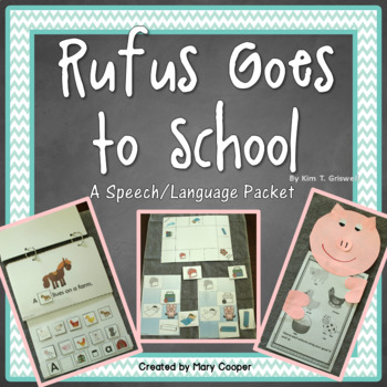 Preview of Rufus Goes to School Book Companion for Speech Language