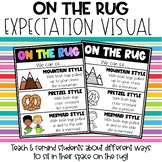 Rug Expectations | Classroom Expectation Visuals | Carpet Rules