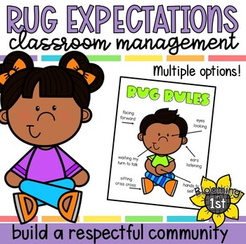 Preview of Rug Rules Posters **freebie** for Classroom Management