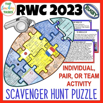 Preview of Rugby World Cup 2023 Scavenger Hunt Puzzle Poster