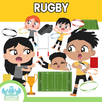 Preview of Rugby Clipart (Lime and Kiwi Designs)