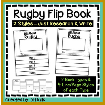 Preview of Rugby Report Book, Sports Research Writing Project, Physical Education