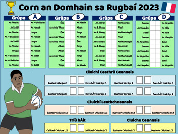 Preview of Rugby World Cup 2023 Fixtures Wall Calendar LEAGAN GAEILGE