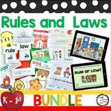 Rules and Laws First Grade Activities BUNDLE