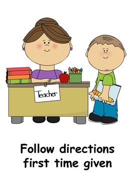 follow teacher directions clip art