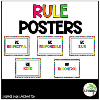 Preview of Rule Posters