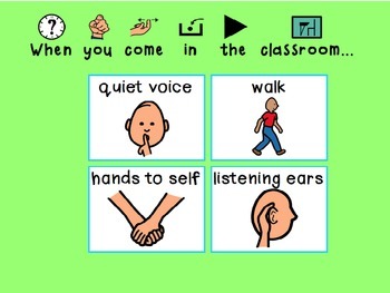Preview of Rule Visuals and Behavior Correction Necklace for Special Education Classrooms