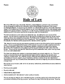 rule of law assignment