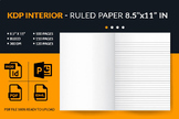 Ruled Paper Interior for Amazon KDP